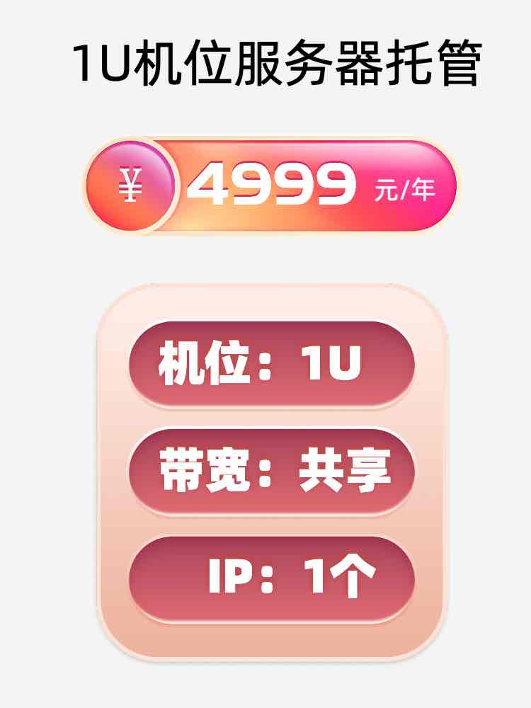 东营1U百兆共享服务器托管