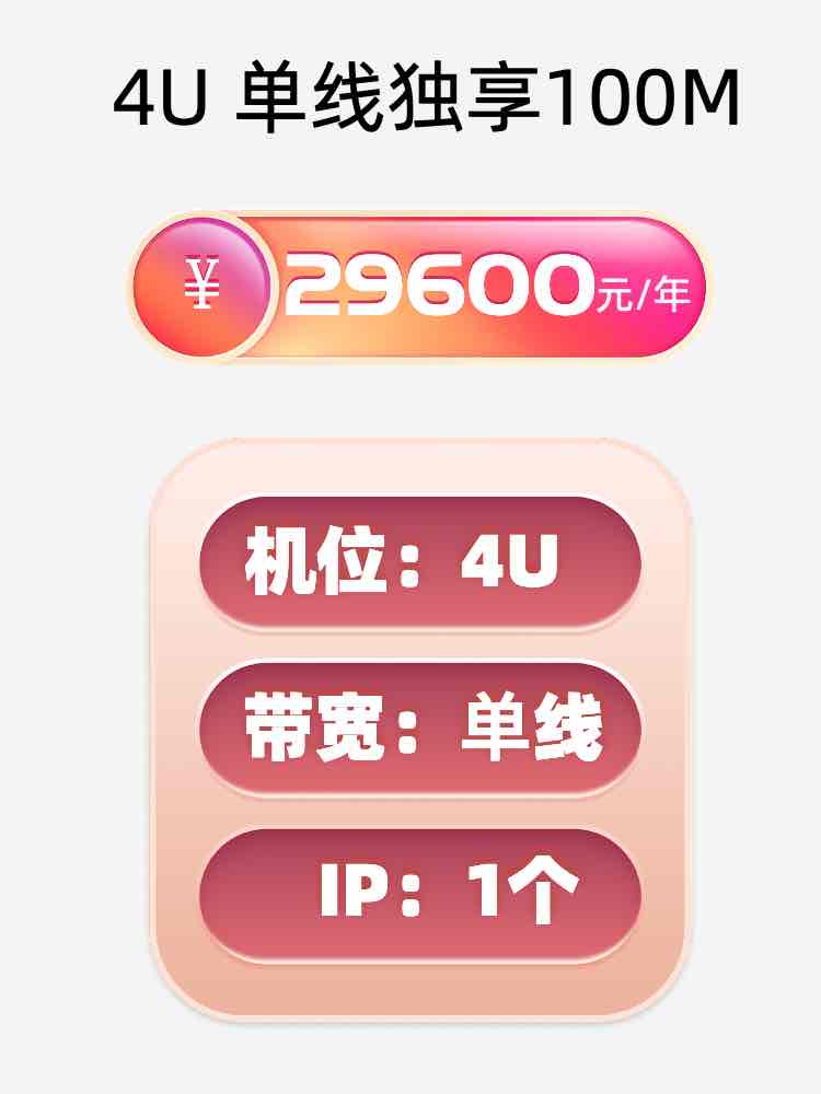 东营单线100M服务器托管价格